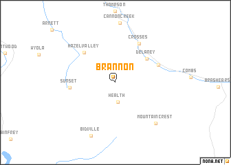 map of Brannon