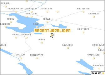 map of Bränntjärnliden
