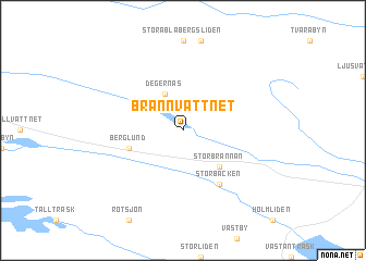 map of Brännvattnet