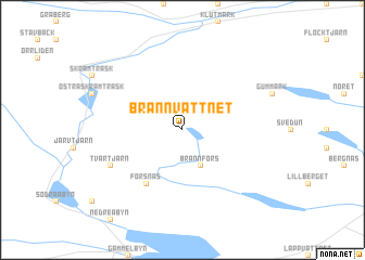 map of Brännvattnet