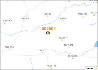 map of Branom