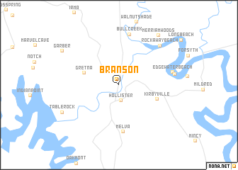 map of Branson