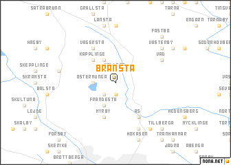 map of Brånsta