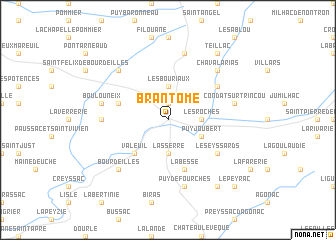 map of Brantôme