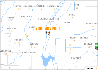 map of Branums Point