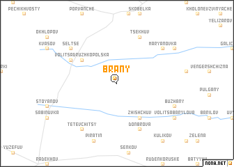 map of Brany