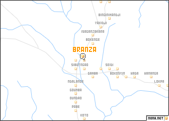 map of Branza