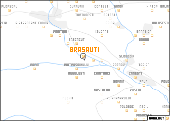 map of Brăşăuţi