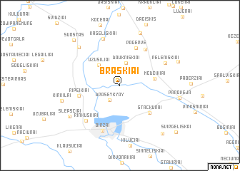 map of Braškiai