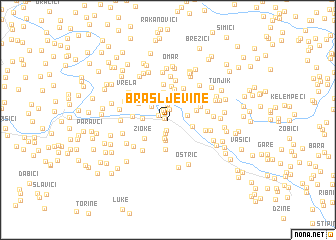 map of Brašljevine
