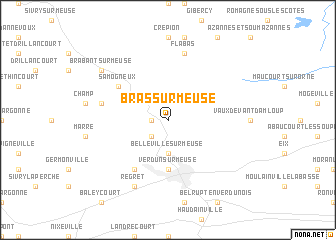 map of Bras-sur-Meuse