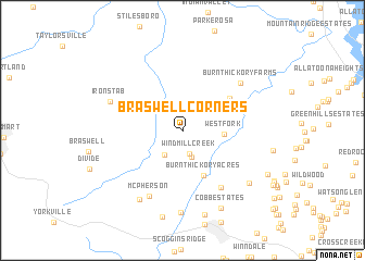 map of Braswell Corners