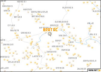 map of Bratač