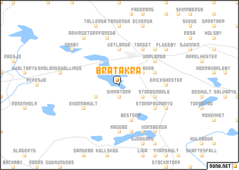 map of Bråtåkra