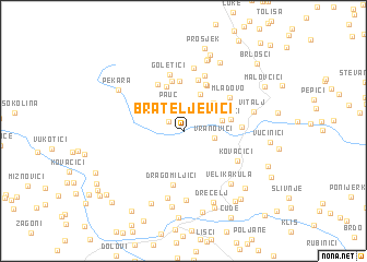 map of Brateljevići