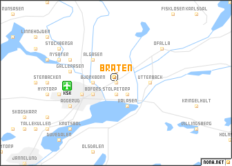 map of Bråten