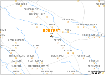 map of Brăteşti