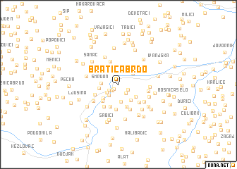 map of Bratića Brdo