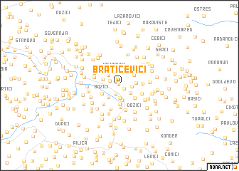 map of Bratičevići