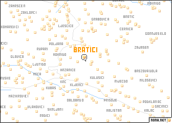 map of Bratići