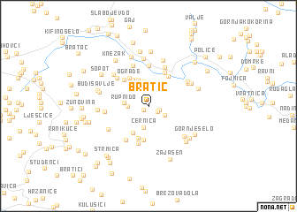 map of Bratić