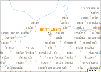 map of Brătileşti