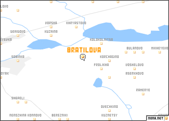 map of Bratilova