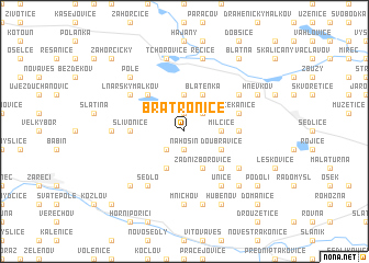 map of Bratronice