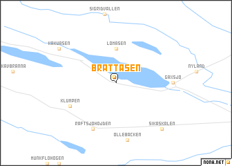 map of Brattåsen