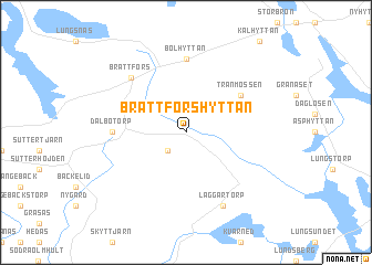 map of Brattforshyttan