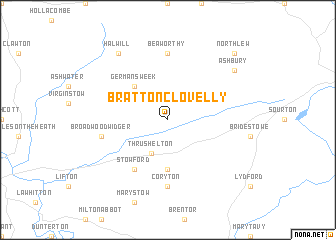 map of Bratton Clovelly