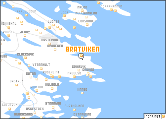 map of Bråtviken