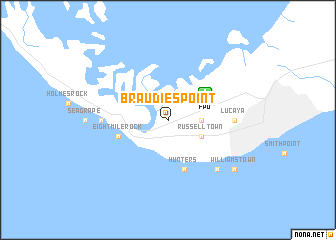 map of Braudies Point