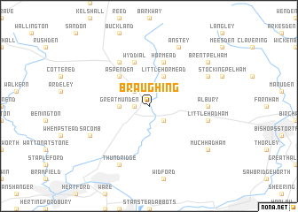 map of Braughing