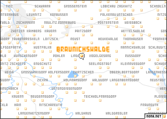 map of Braunichswalde