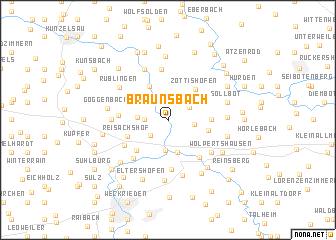 map of Braunsbach