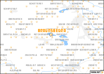 map of Braunsbedra