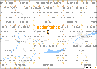 map of Braunsberg