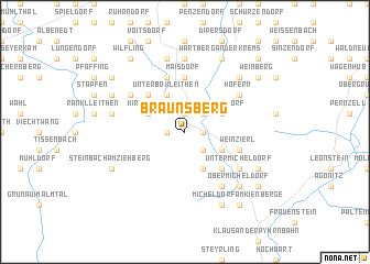 map of Braunsberg