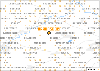 map of Bräunsdorf