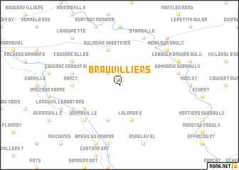 map of Brauvilliers