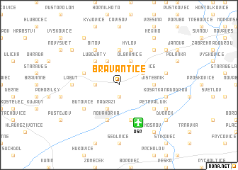 map of Bravantice