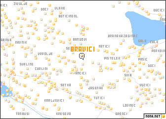 map of Bravići