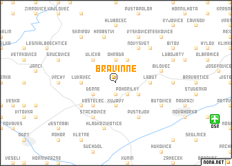 map of Bravinné