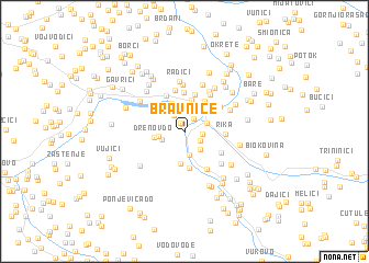 map of Bravnice