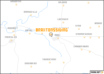 map of Braxtons Siding