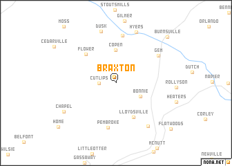 map of Braxton