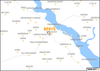 map of Brays