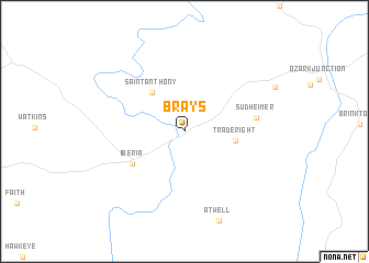 map of Brays