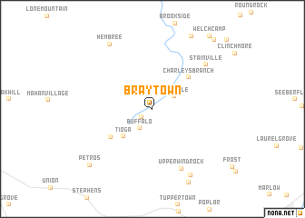 map of Braytown